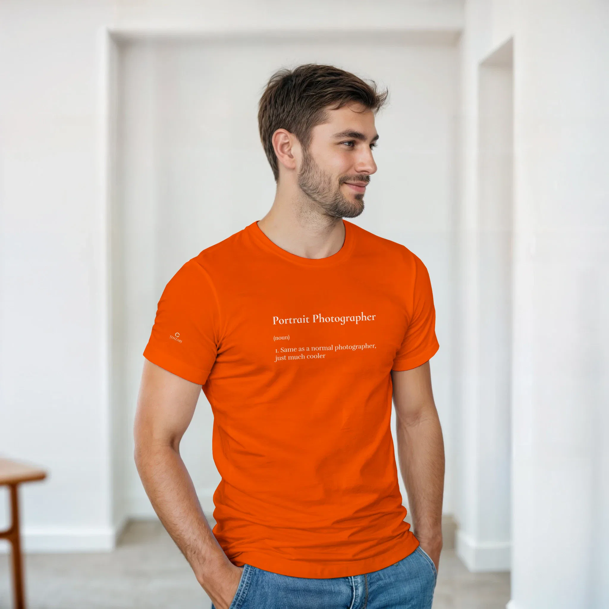 Portrait Photographer Unisex Heavy Cotton T-Shirt. Orange