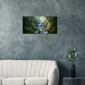 Verdant Veil Falls Canvas Print