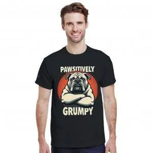 Pawsitively Grumpy Bulldog T-Shirt