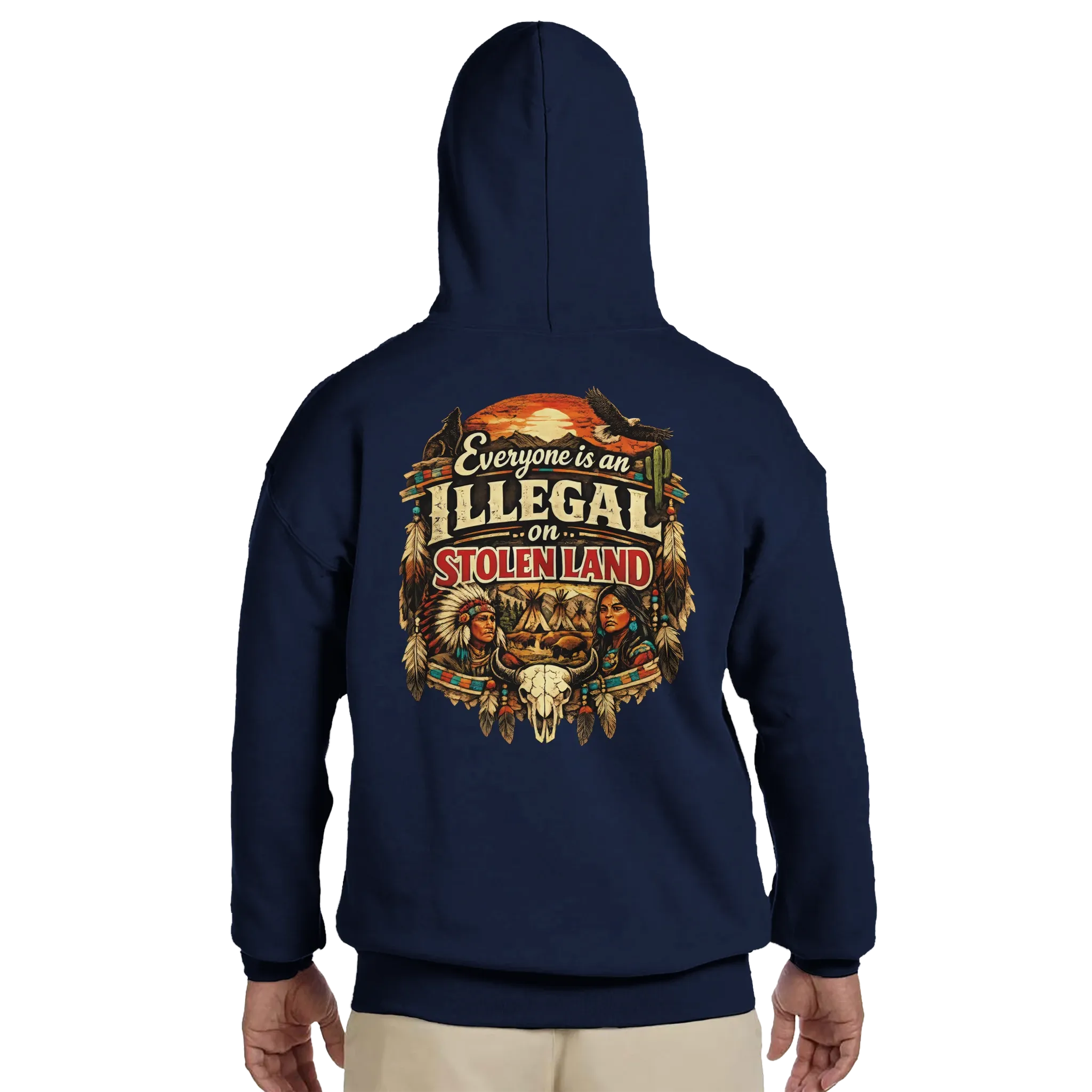 Everyone Is an Illegal on Stolen Land Hoodie
