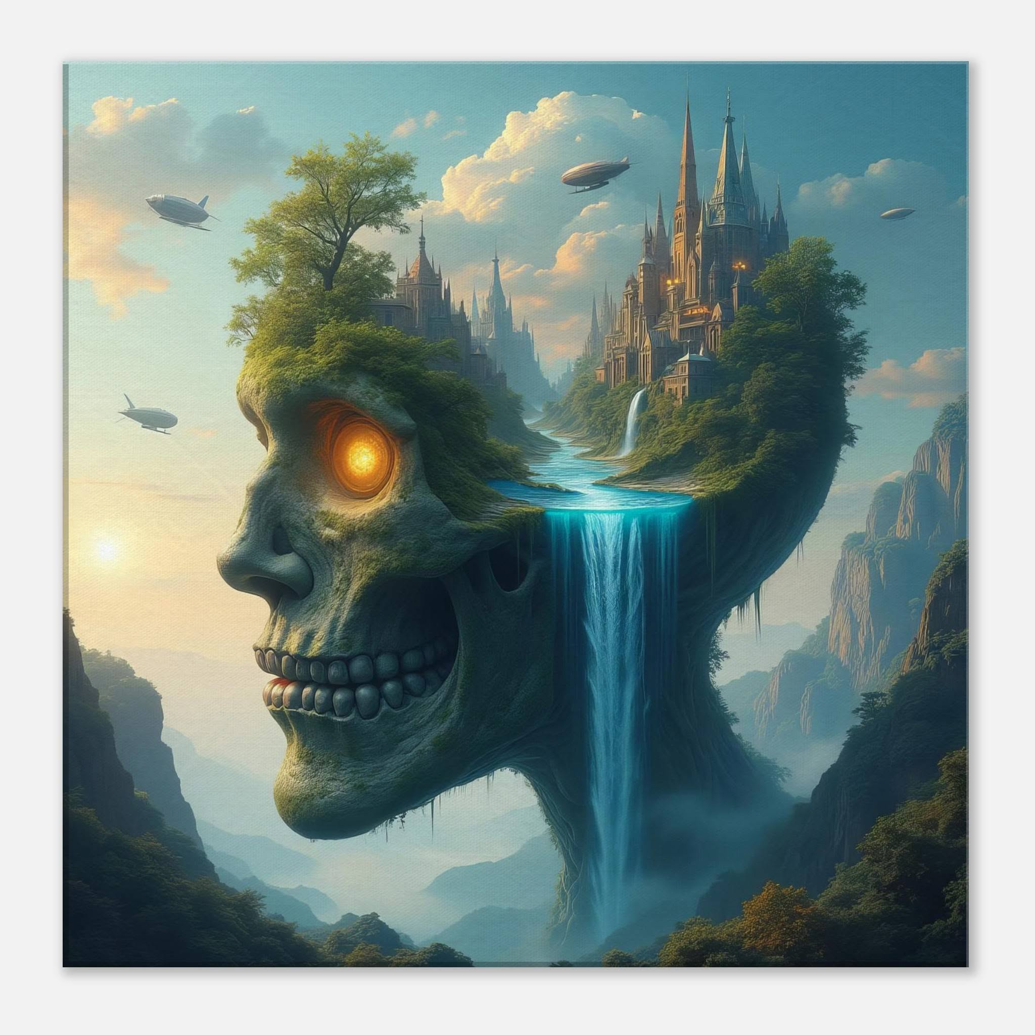 The Ember King's Ascent Canvas Print
