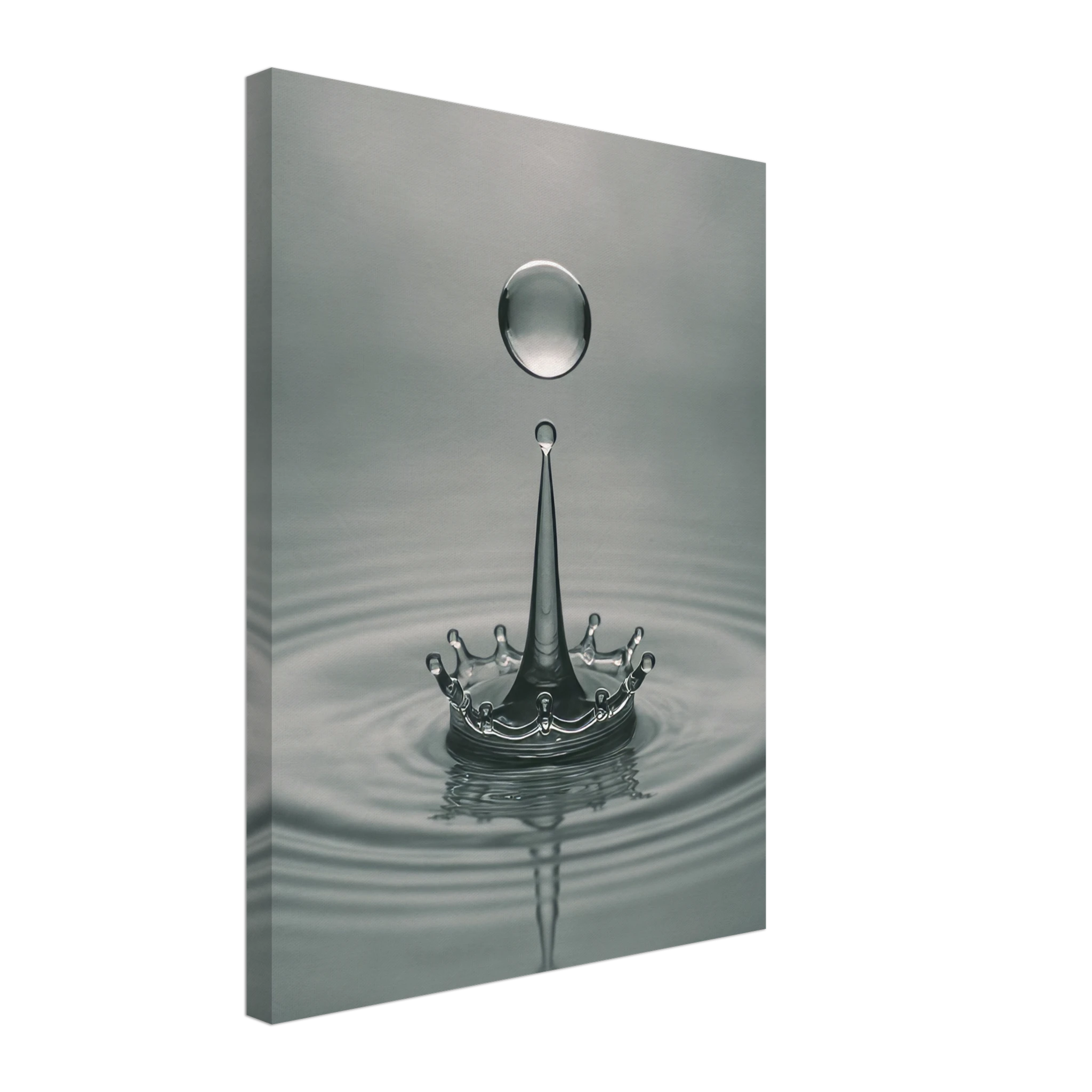 Crown of Silence Water Drop Canvas Print
