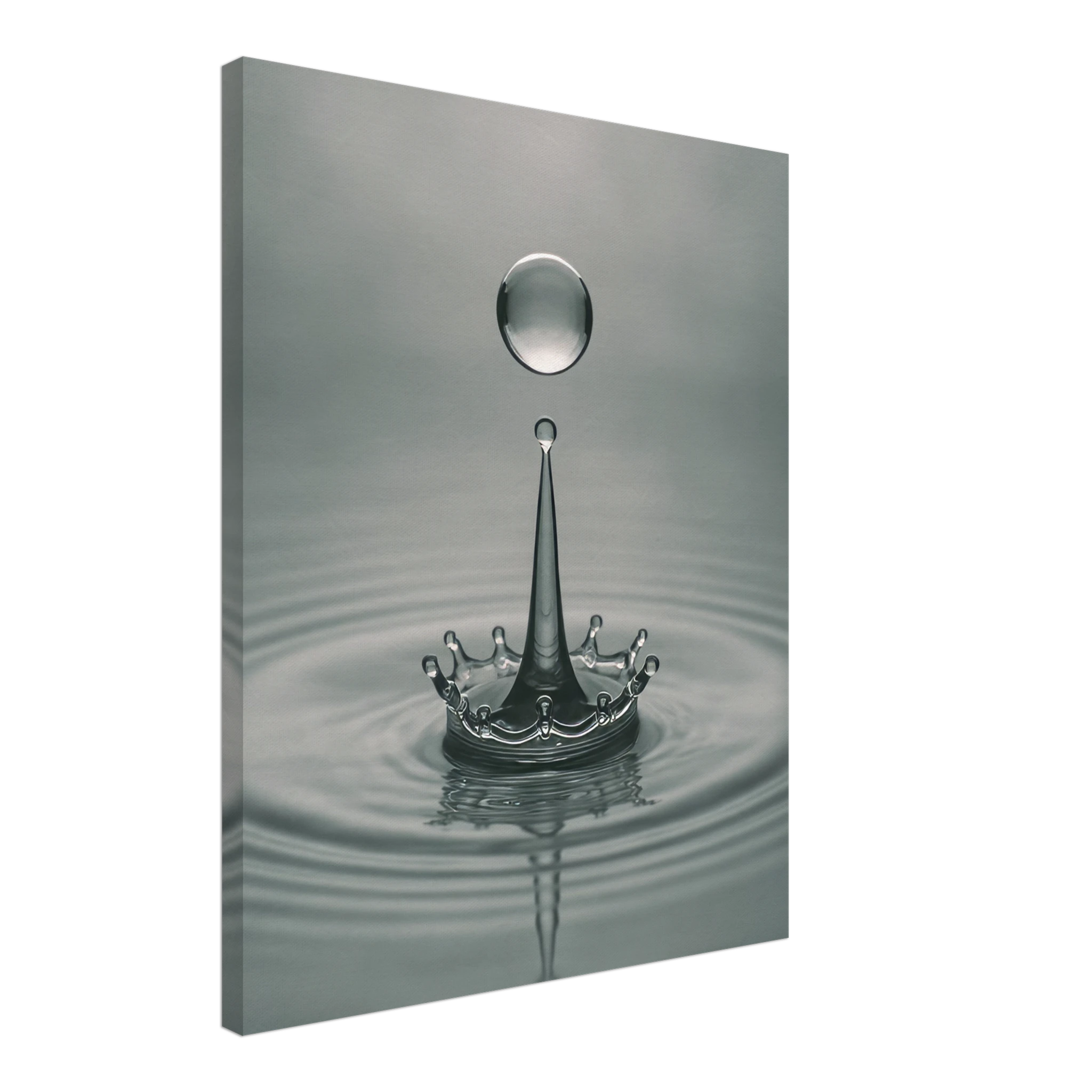 Crown of Silence Water Drop Canvas Print
