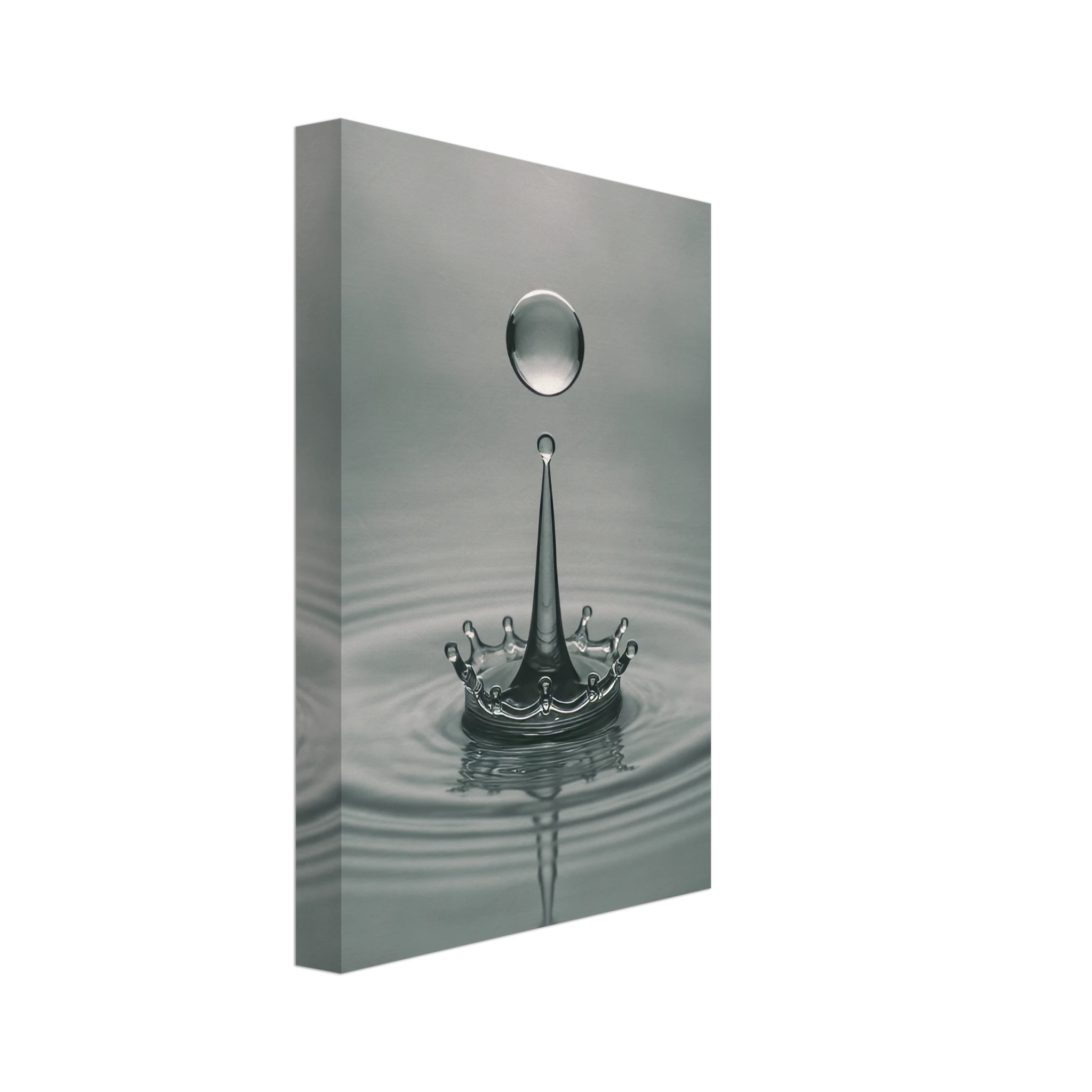 Crown of Silence Water Drop Canvas Print