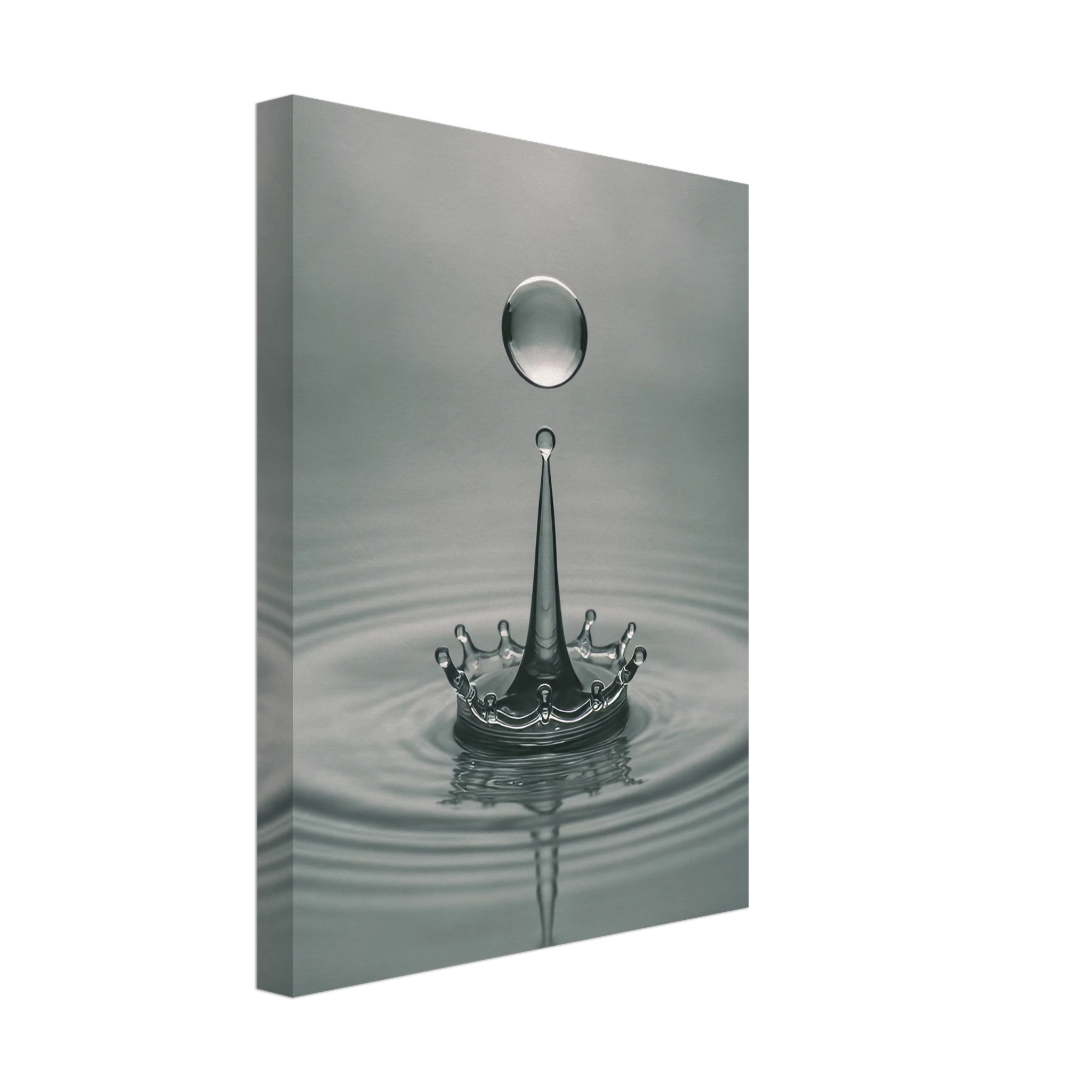 Crown of Silence Water Drop Canvas Print