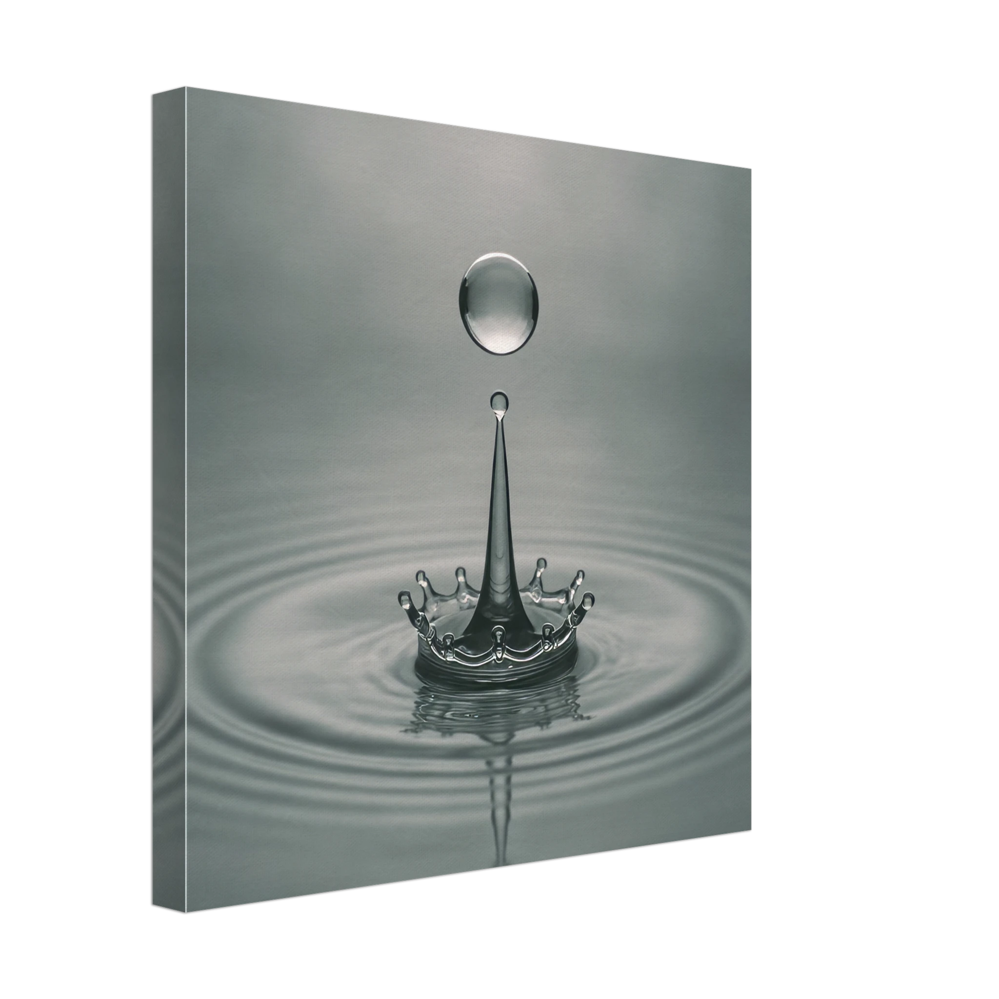 Crown of Silence Water Drop Canvas Print