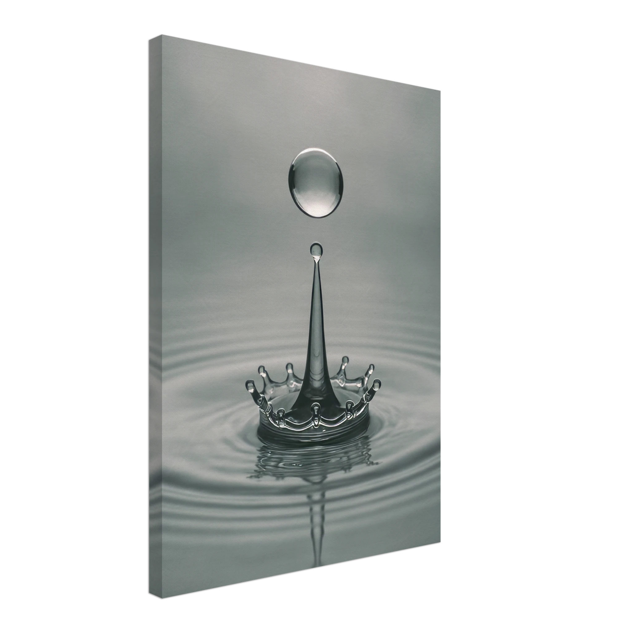 Crown of Silence Water Drop Canvas Print