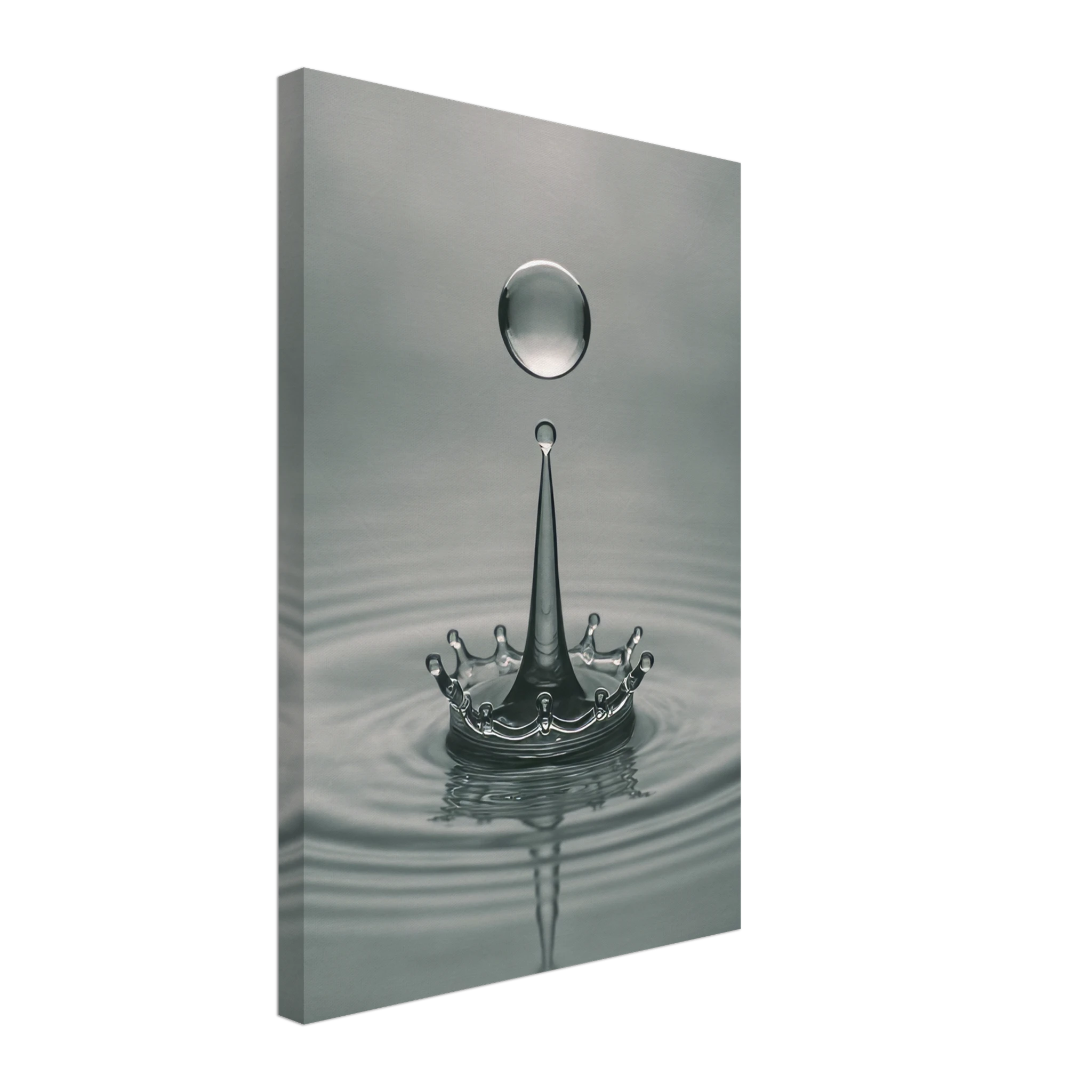 Crown of Silence Water Drop Canvas Print