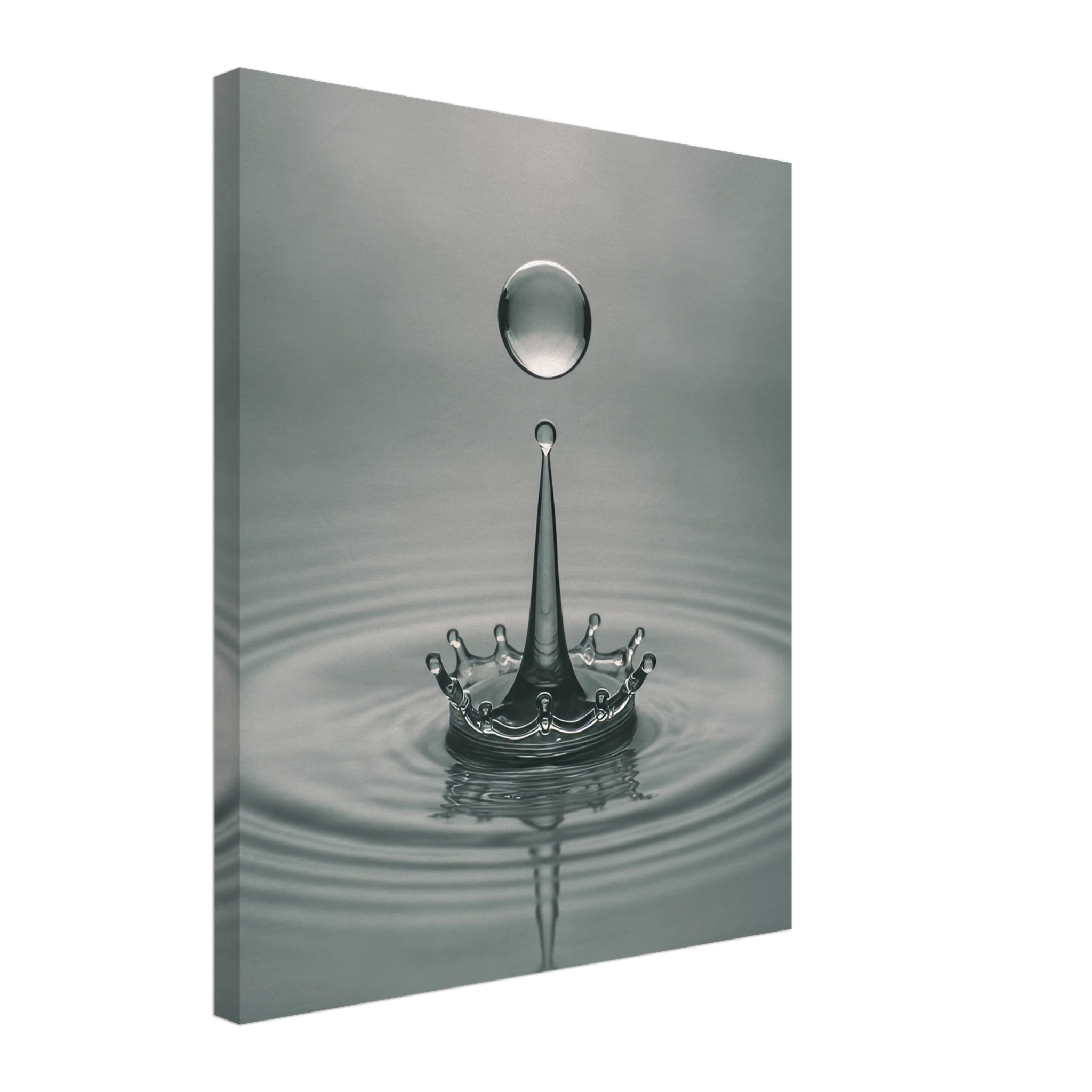 Crown of Silence Water Drop Canvas Print