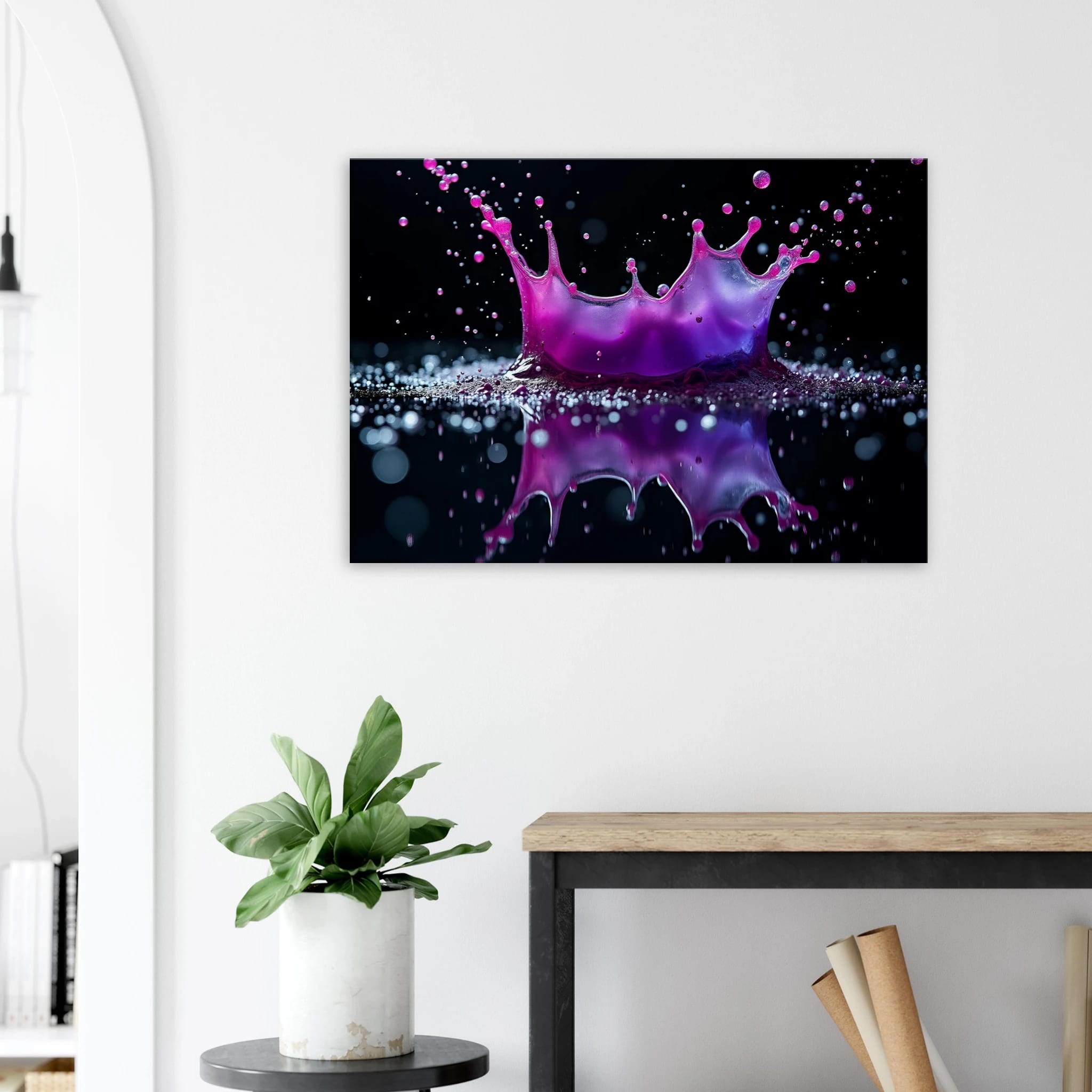 Amethyst Collision Canvas Wall Art