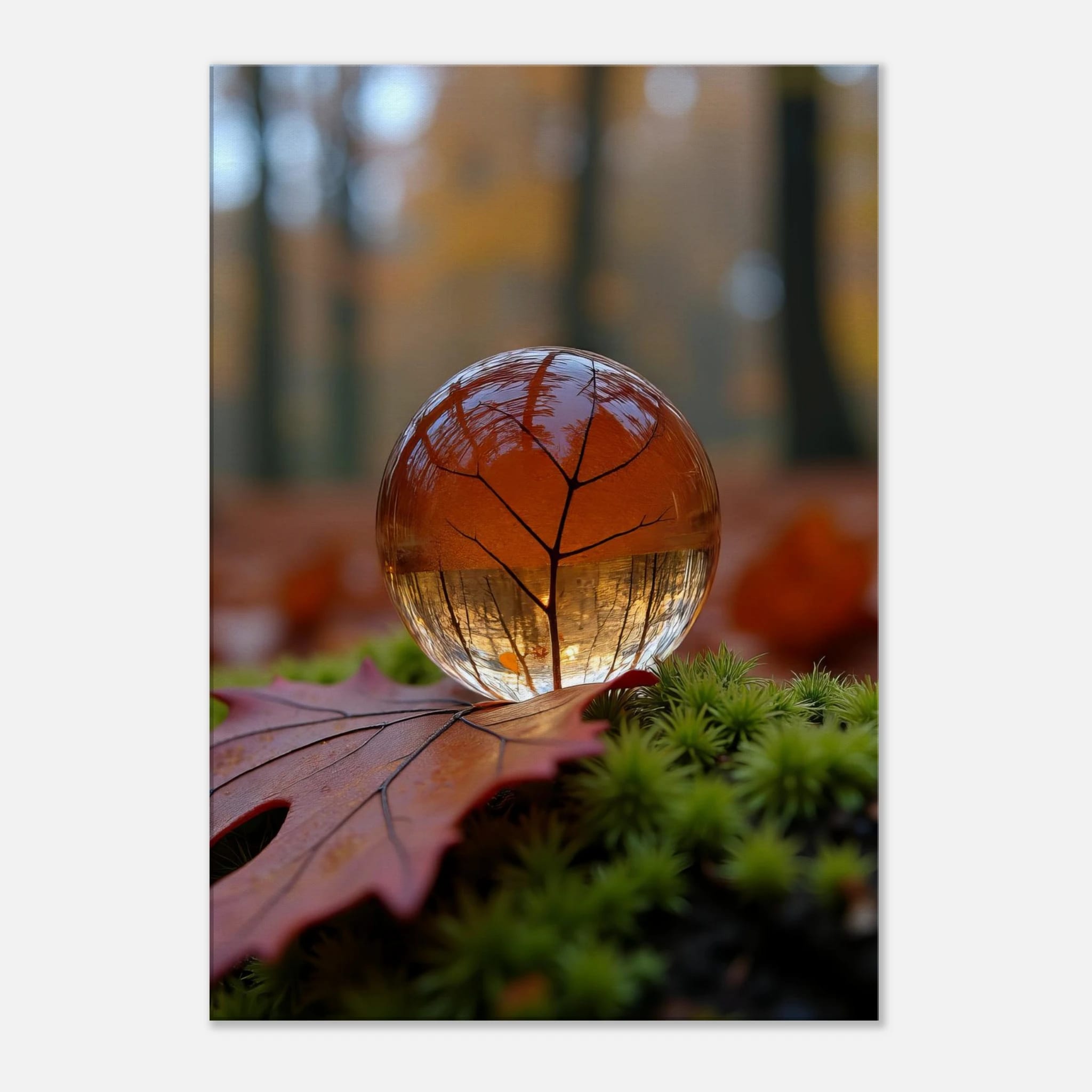Amber Silence Beneath the Trees Canvas Wall Art