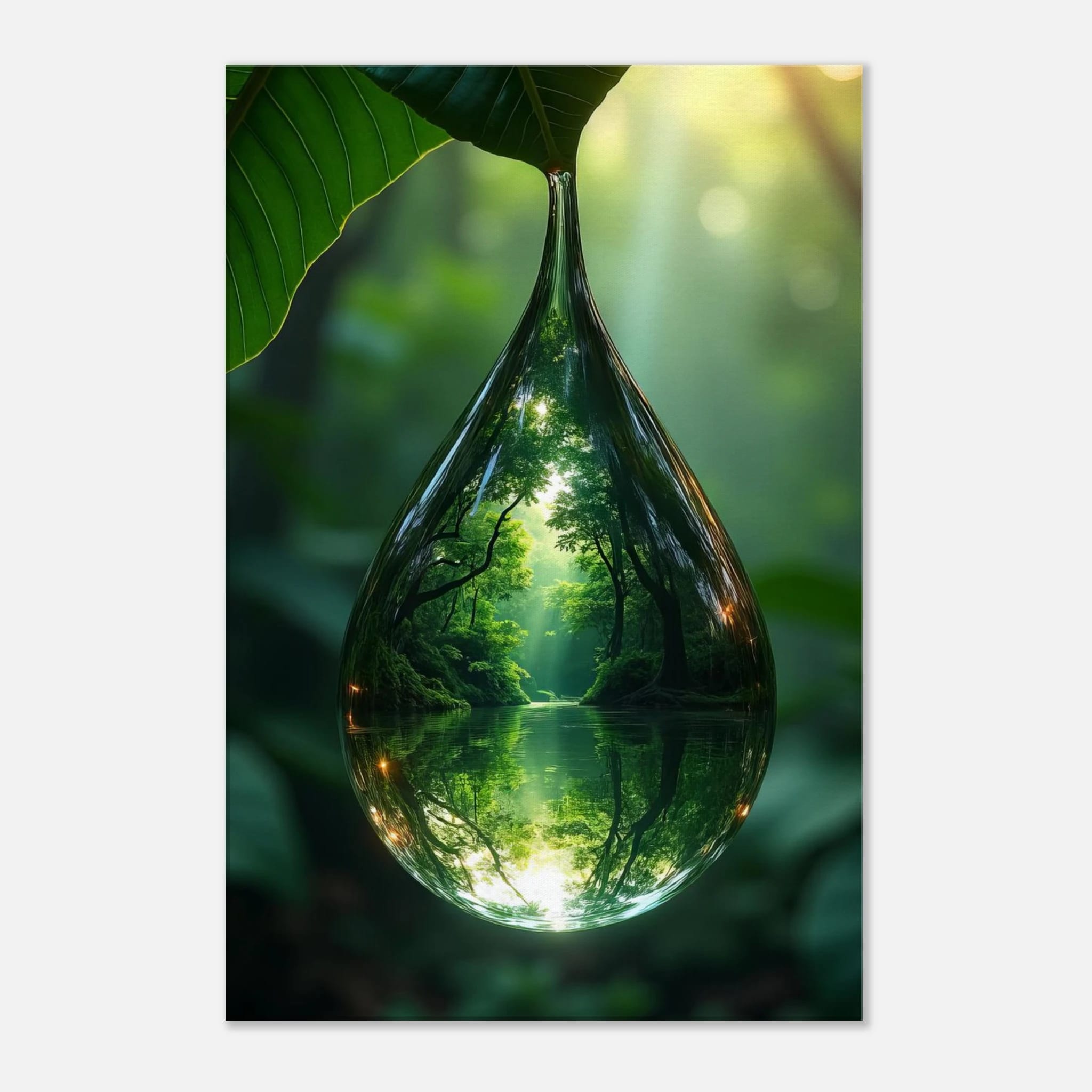 Emerald Echoes Canvas Wall Art