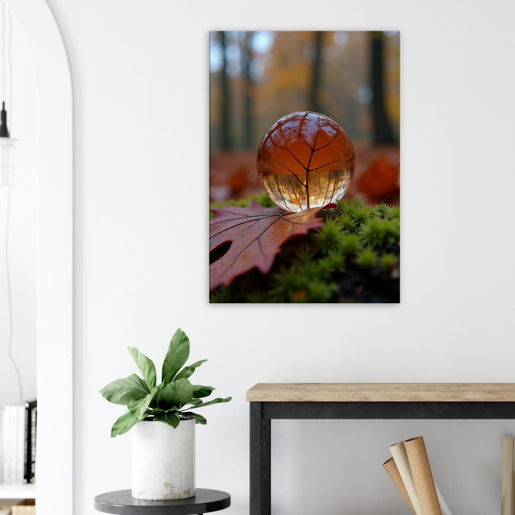 Amber Silence Beneath the Trees Canvas Wall Art