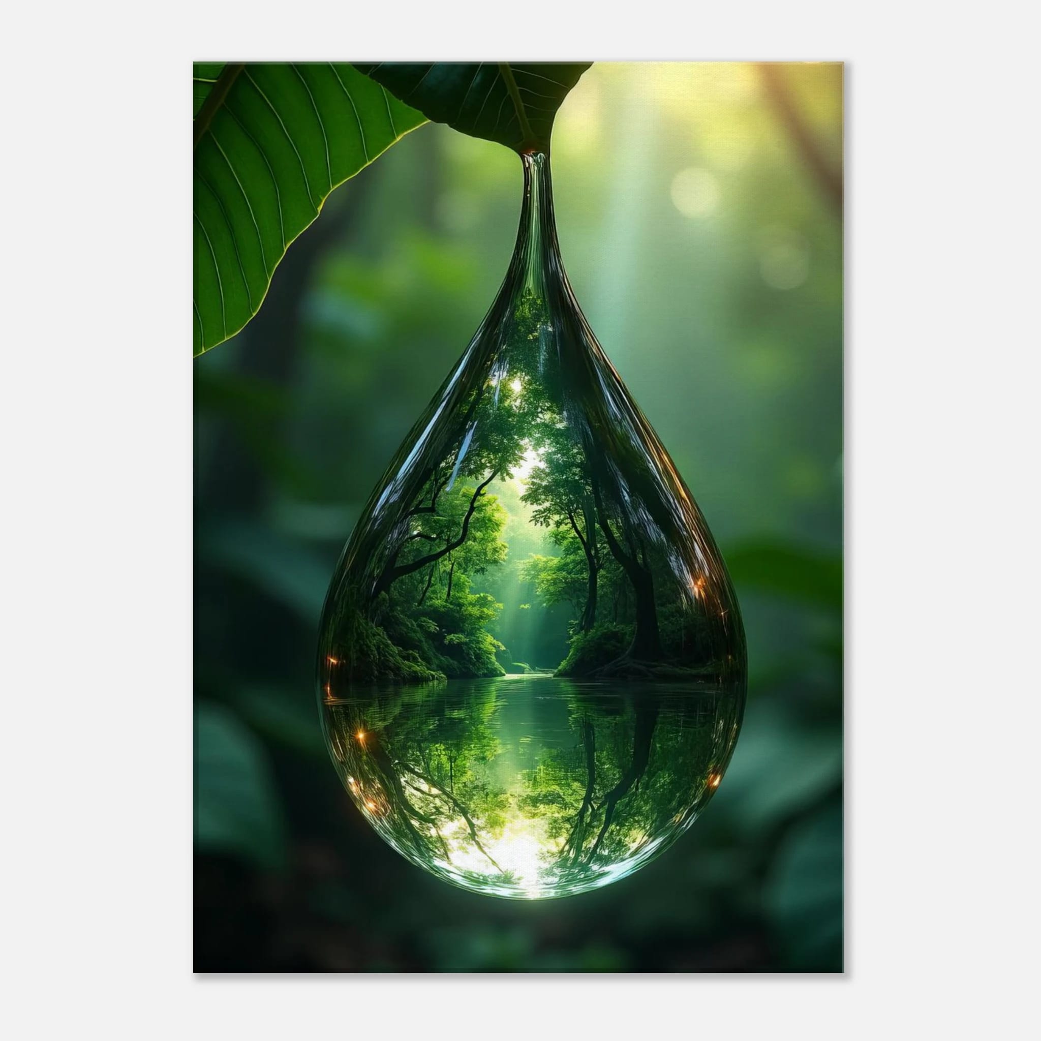 Emerald Echoes Canvas Wall Art