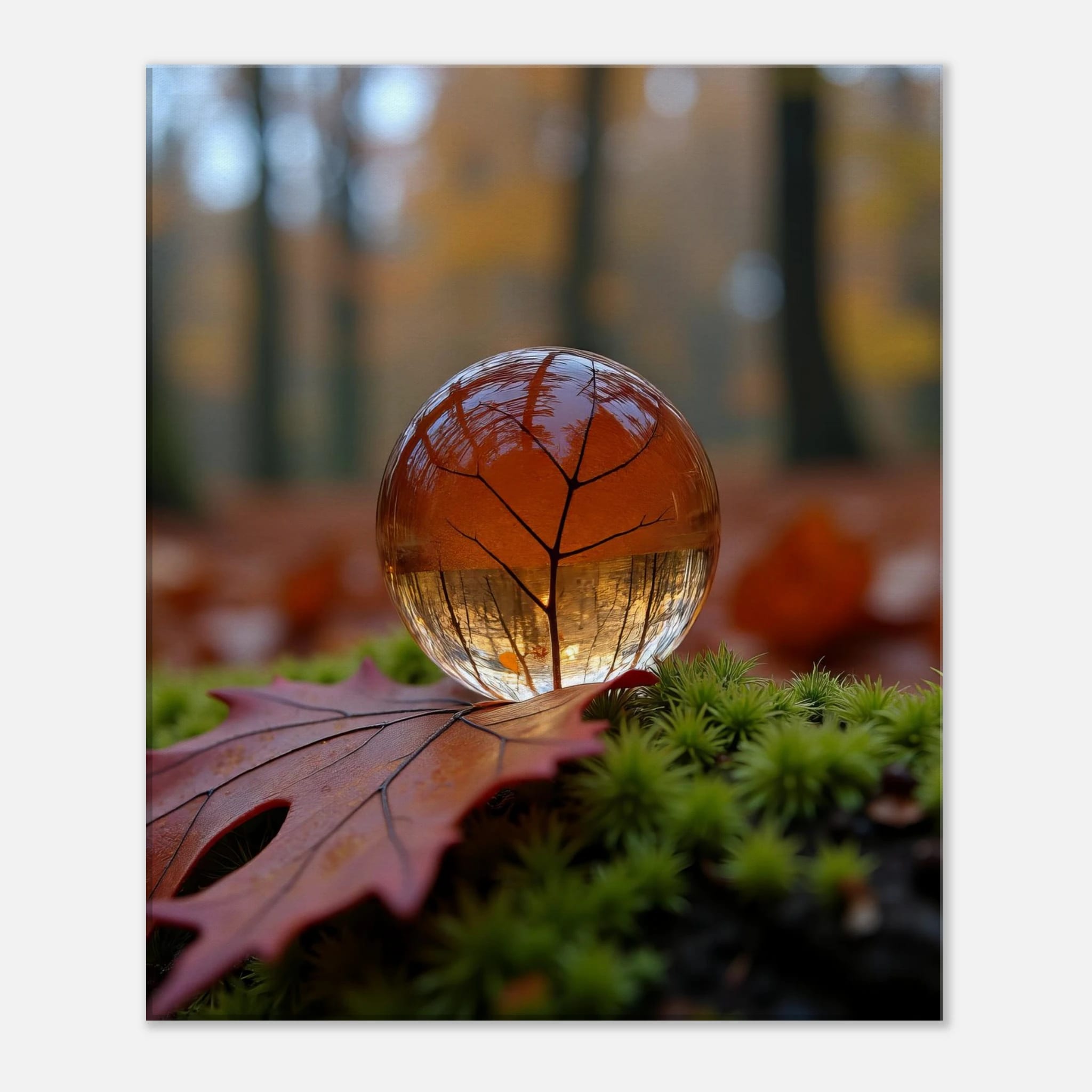 Amber Silence Beneath the Trees Canvas Wall Art