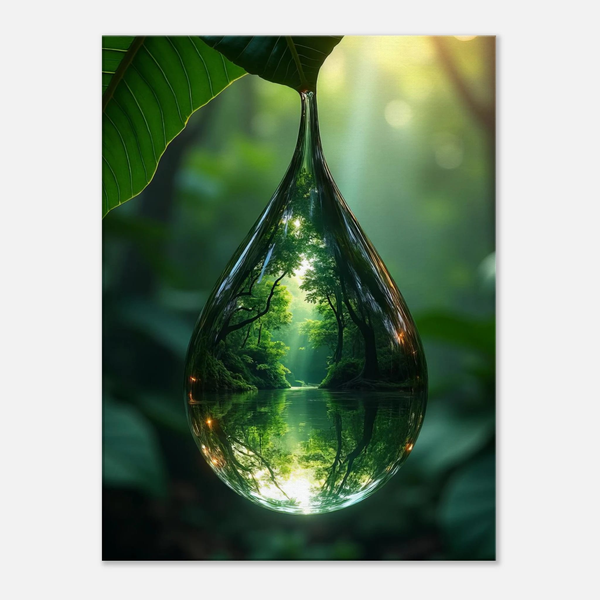 Emerald Echoes Canvas Wall Art