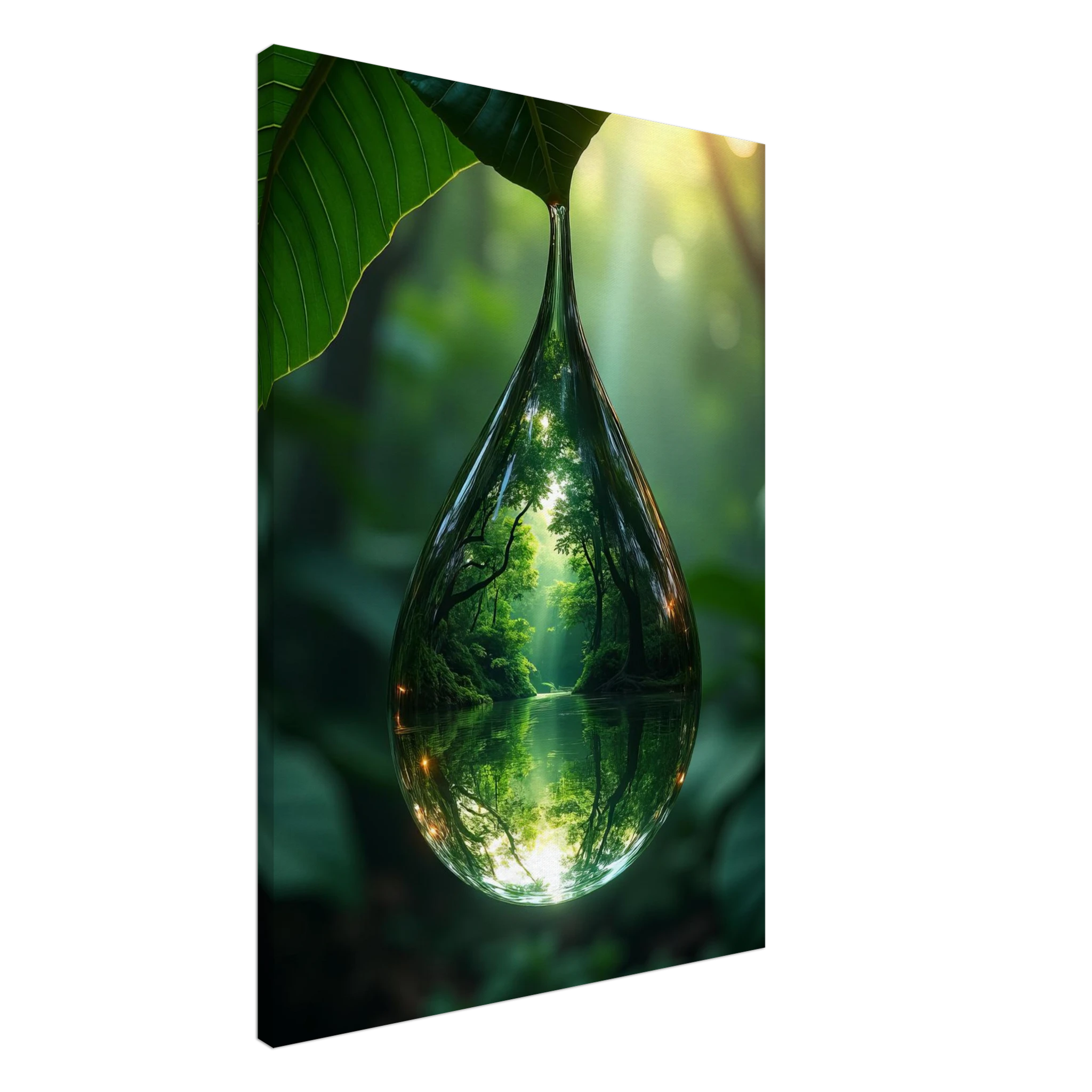 Emerald Echoes Canvas Wall Art