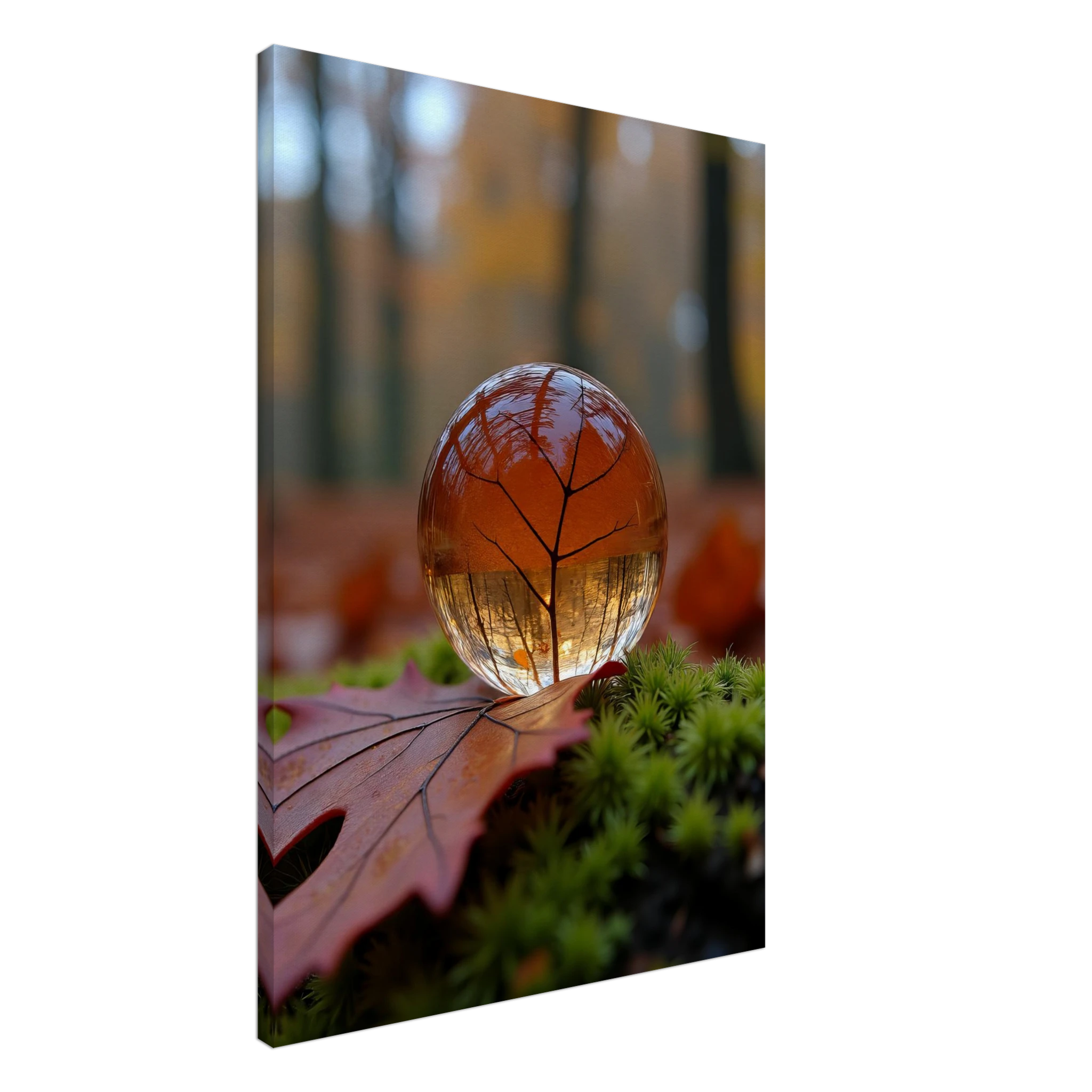 Amber Silence Beneath the Trees Canvas Wall Art
