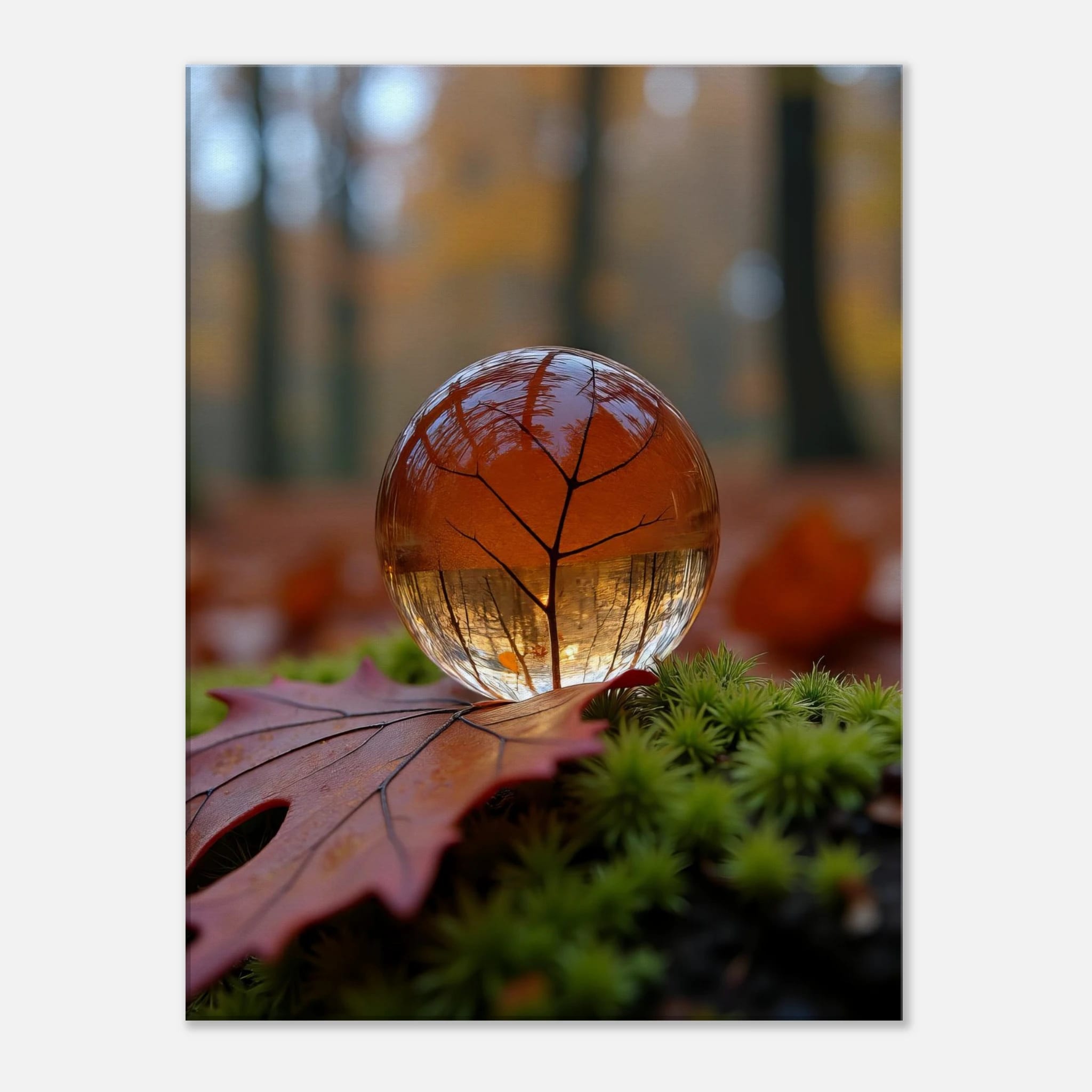 Amber Silence Beneath the Trees Canvas Wall Art