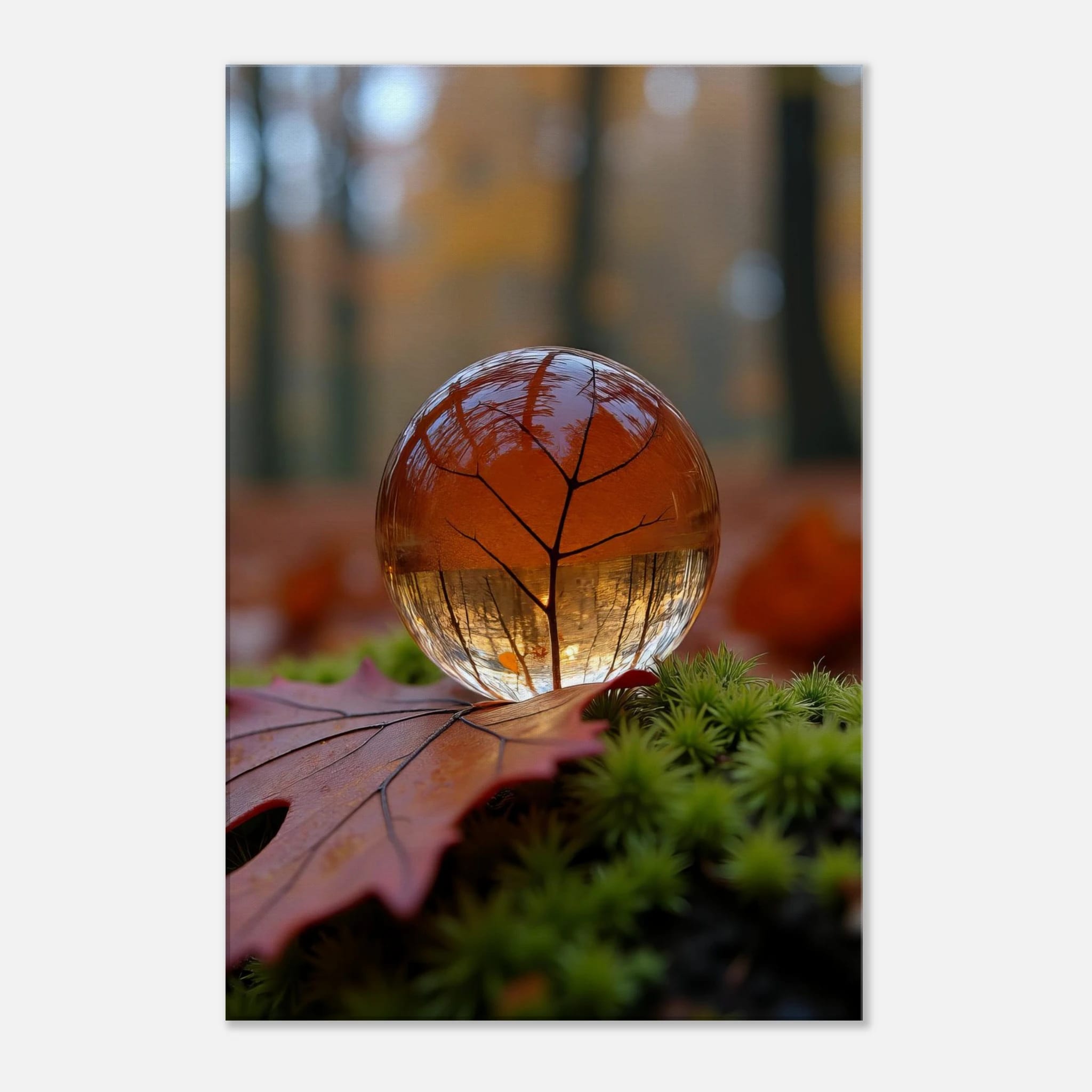 Amber Silence Beneath the Trees Canvas Wall Art