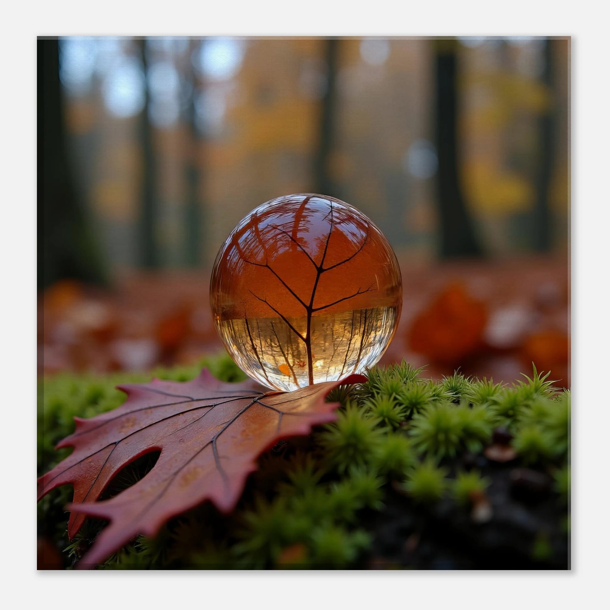 Amber Silence Beneath the Trees Canvas Wall Art