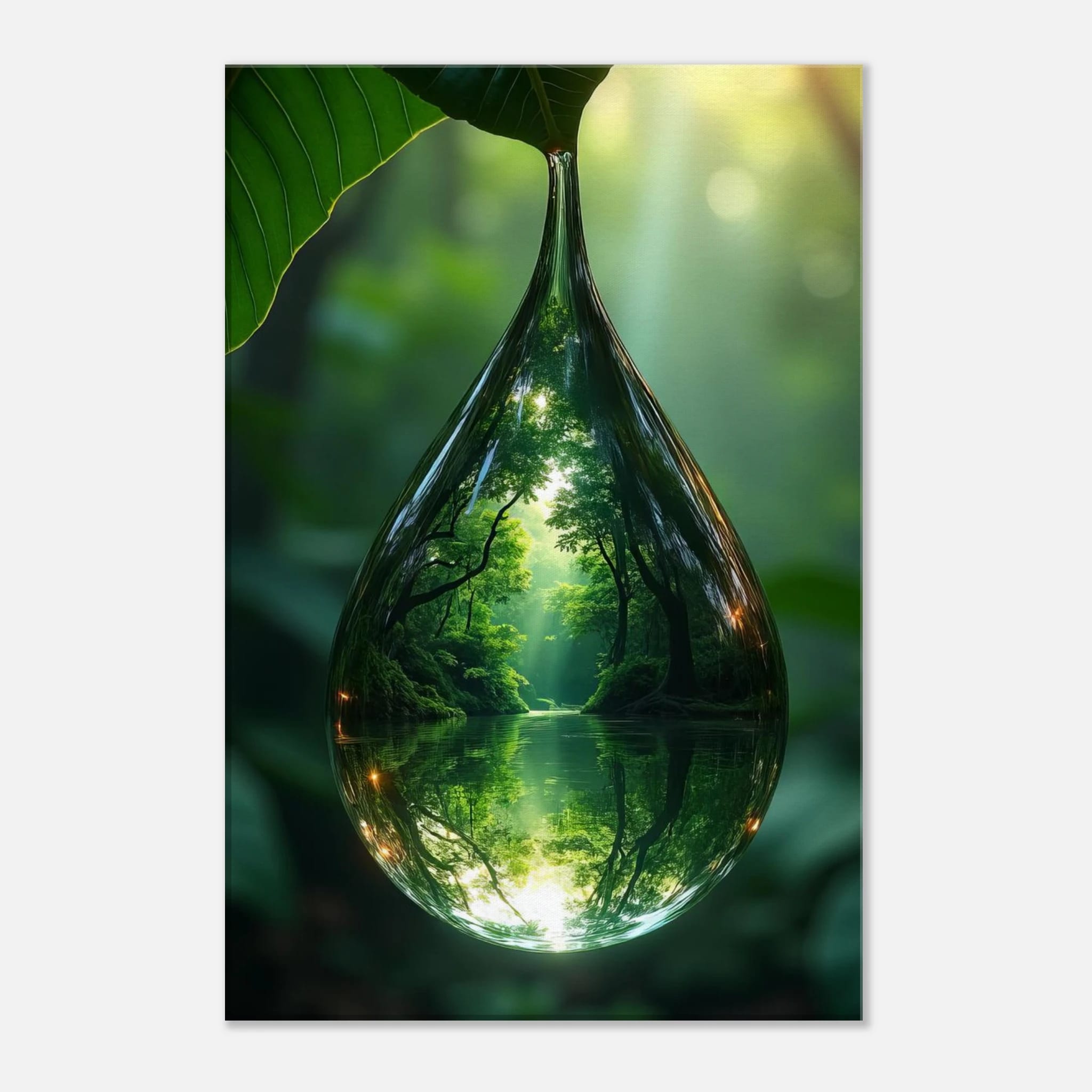 Emerald Echoes Canvas Wall Art