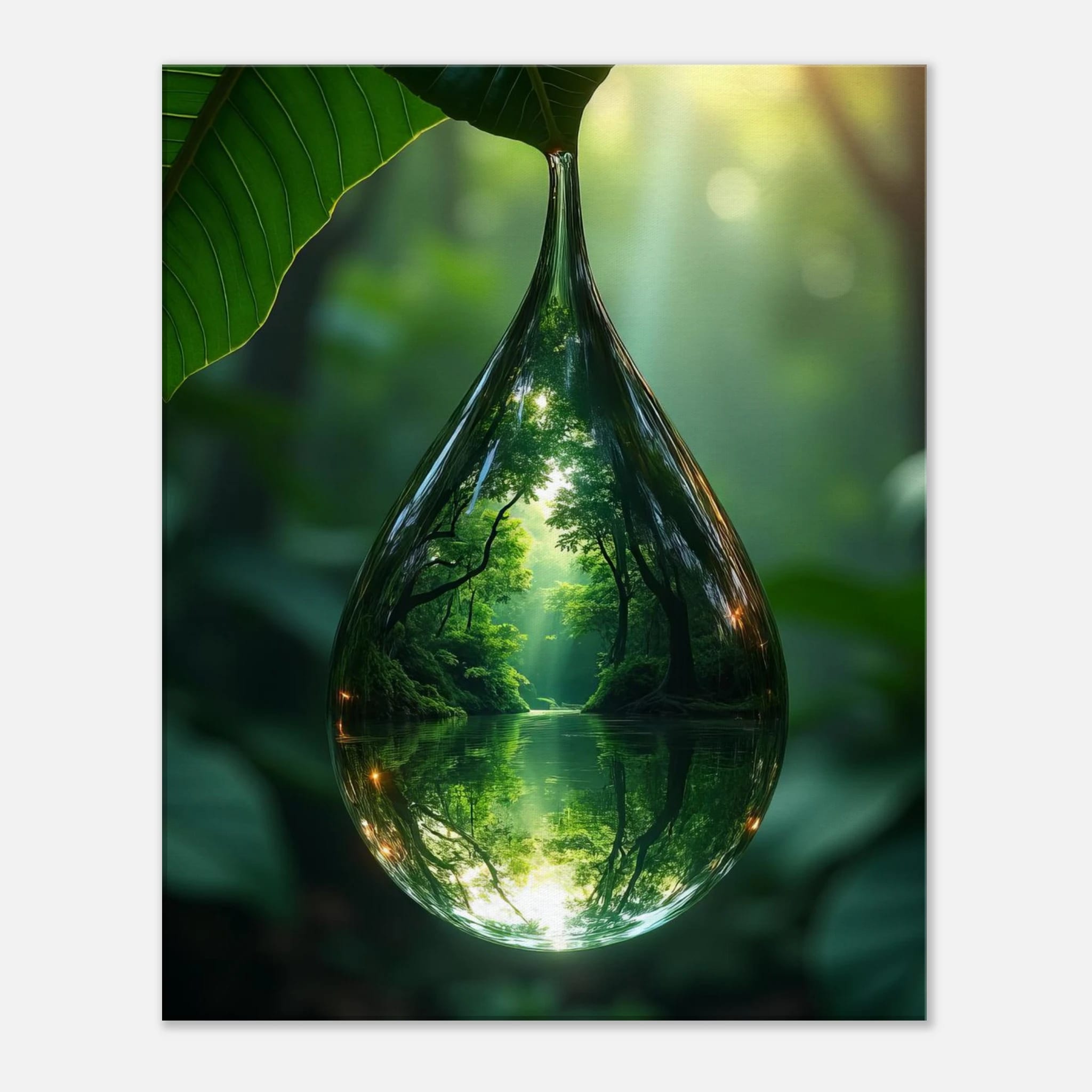 Emerald Echoes Canvas Wall Art