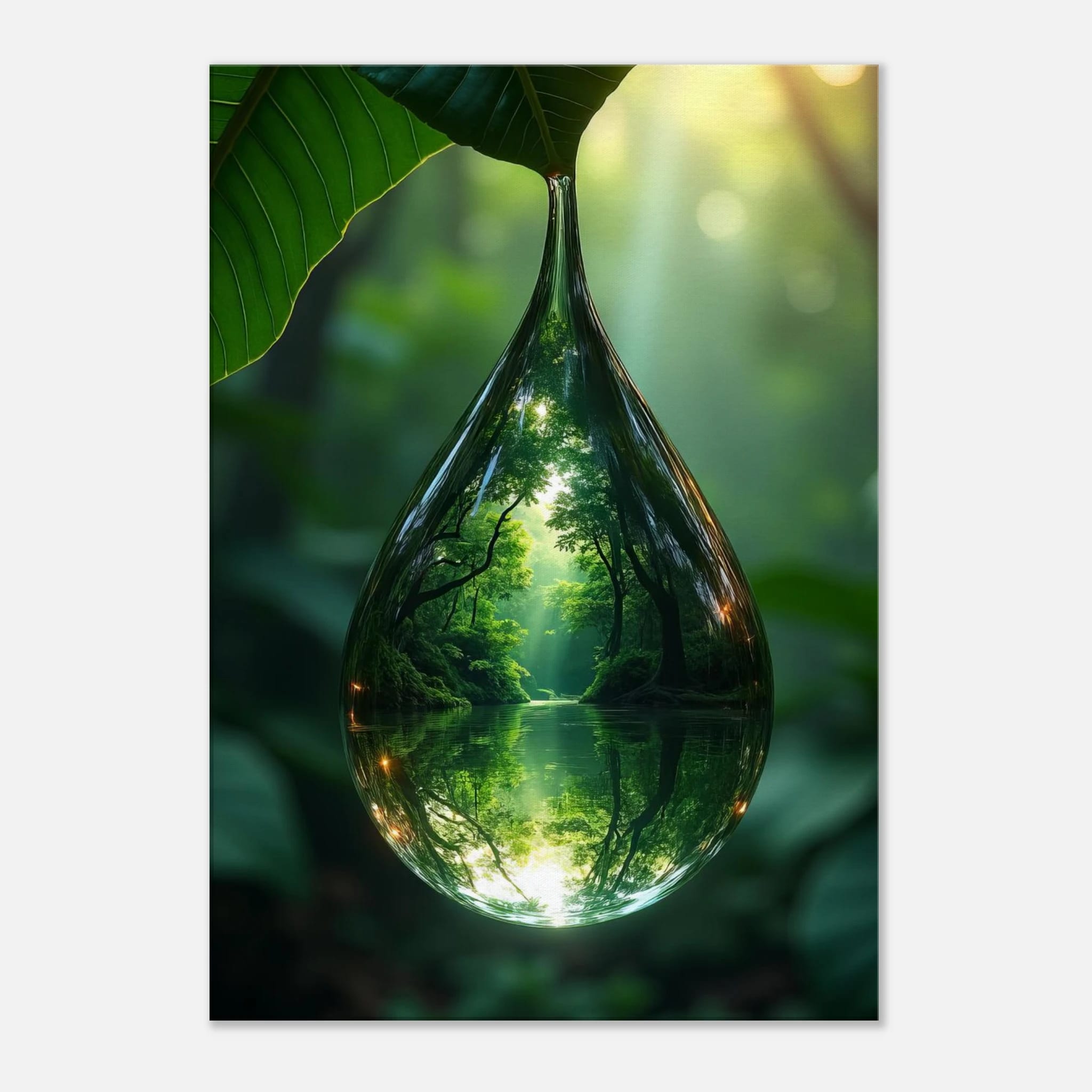 Emerald Echoes Canvas Wall Art