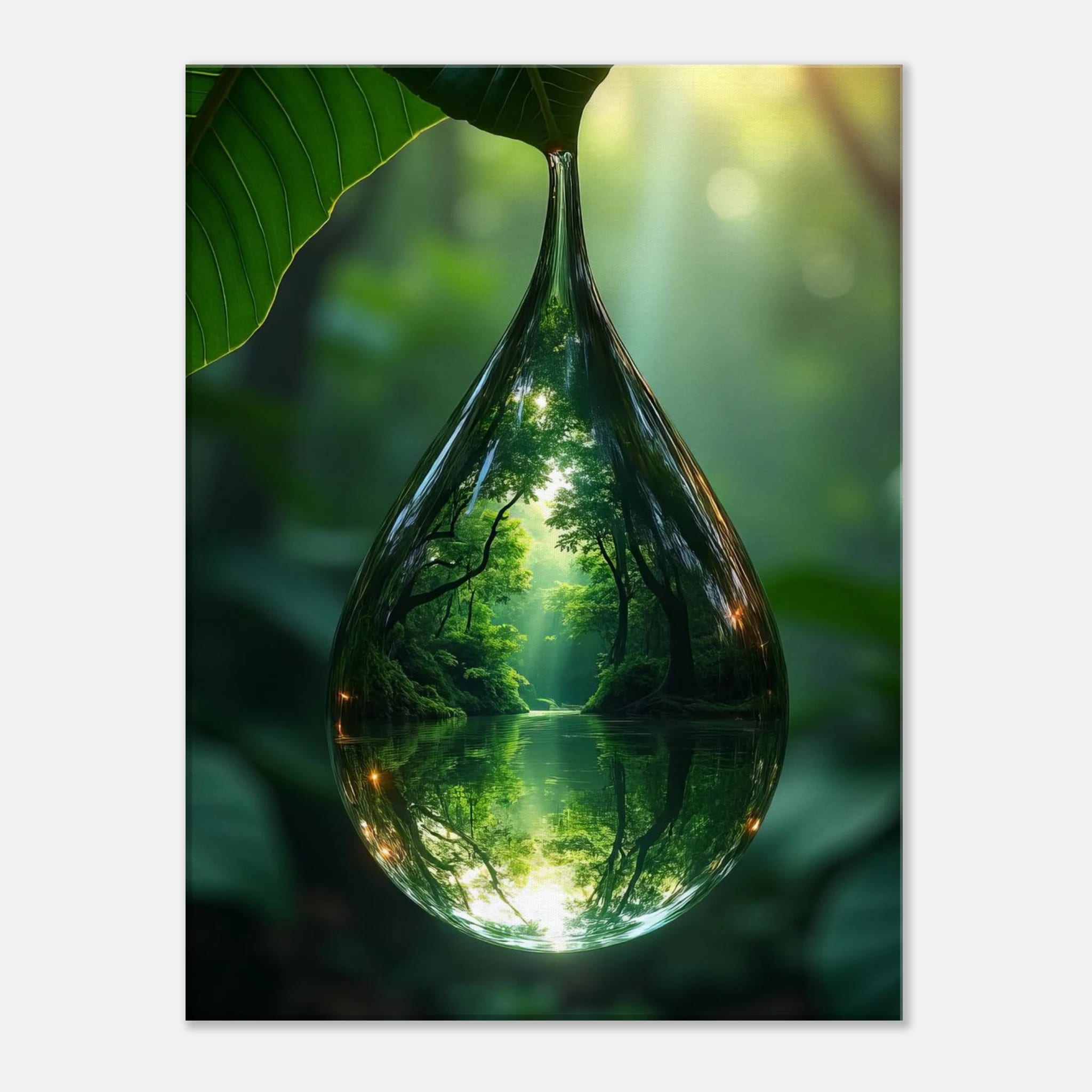 Emerald Echoes Canvas Wall Art